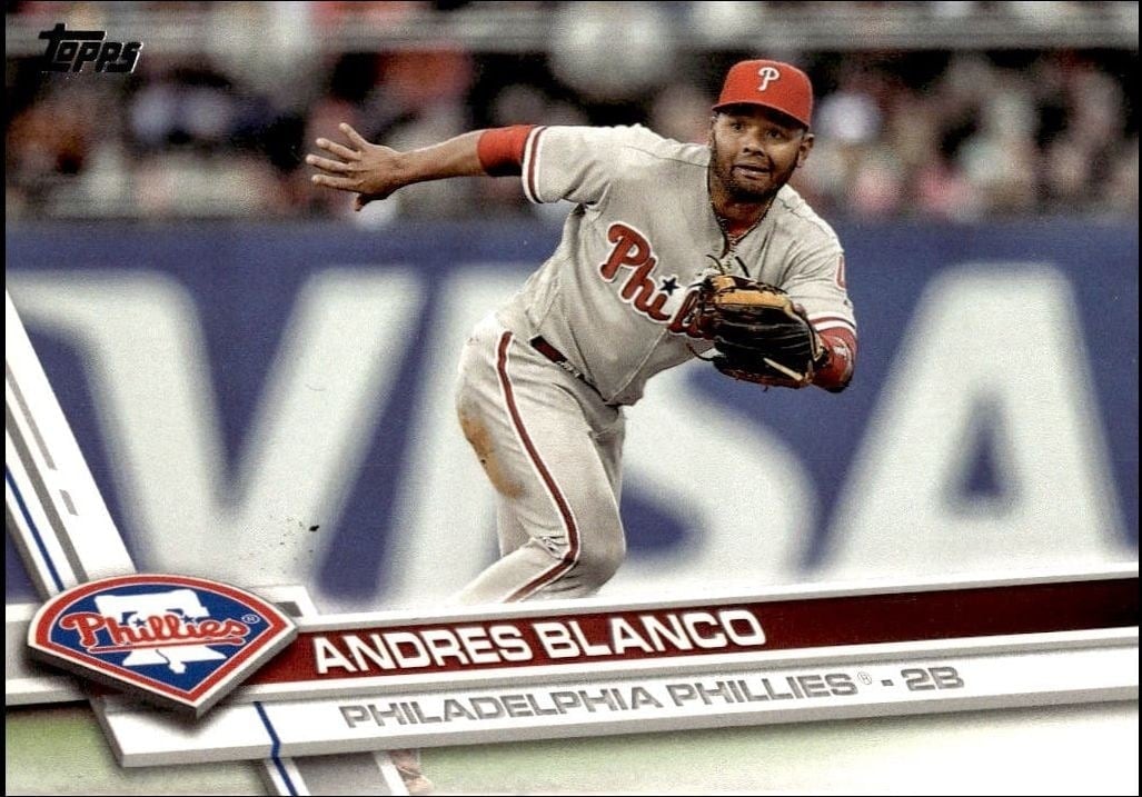 Andres Blanco 2017 Topps Series 2 #690 Baseball Trading Card - Front 2017 Topps Series 2 Andres Blanco #690 baseball trading card front