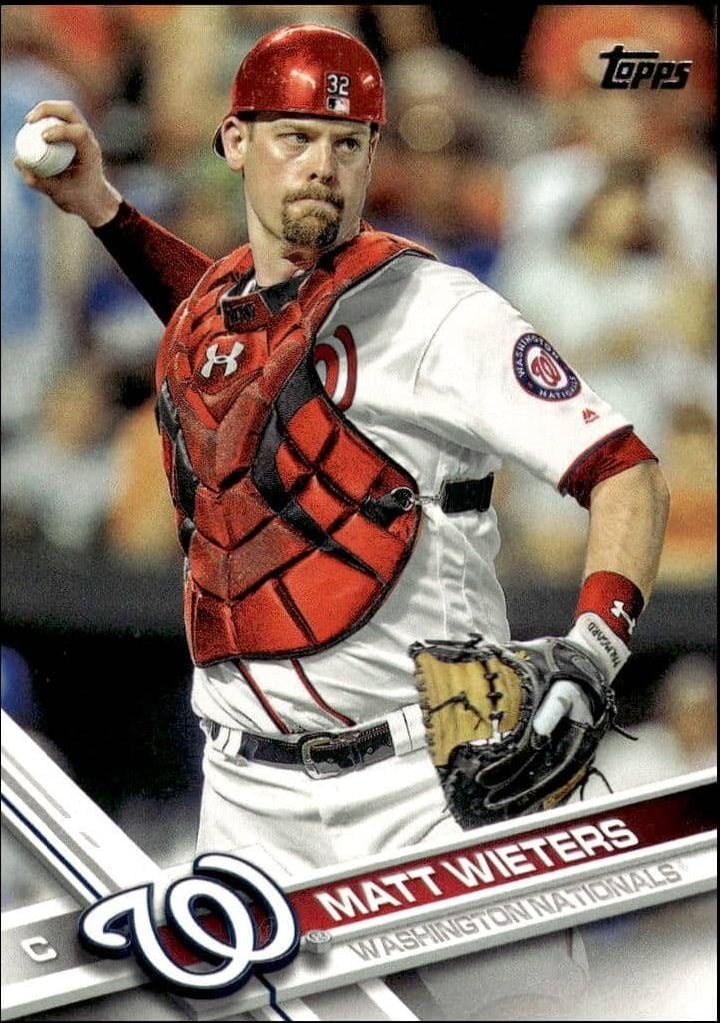 Matt Wieters 2017 Topps Series 2 #694 Baseball Trading Card - Front 2017 Topps Series 2 Matt Wieters #694 baseball trading card front