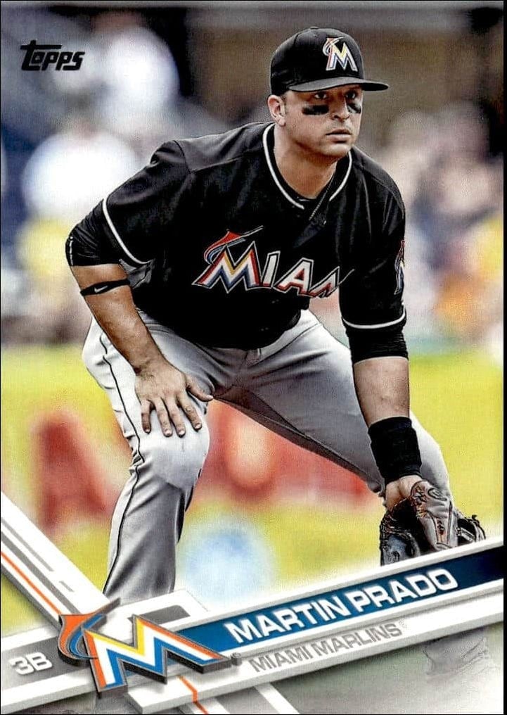 Martin Prado 2017 Topps Series 2 #674 Baseball Trading Card - Front 2017 Topps Series 2 Martin Prado #674 baseball trading card front