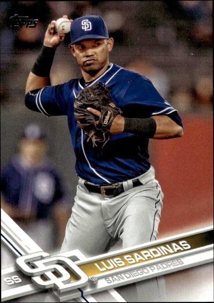 Luis Sardinas 2017 Topps Series 2 #686 Baseball Trading Card - Front 2017 Topps Series 2 Luis Sardinas #686 baseball trading card front