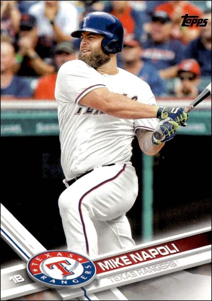 Mike Napoli 2017 Topps Series 2 #681 Baseball Trading Card - Front 2017 Topps Series 2 Mike Napoli #681 baseball trading card front