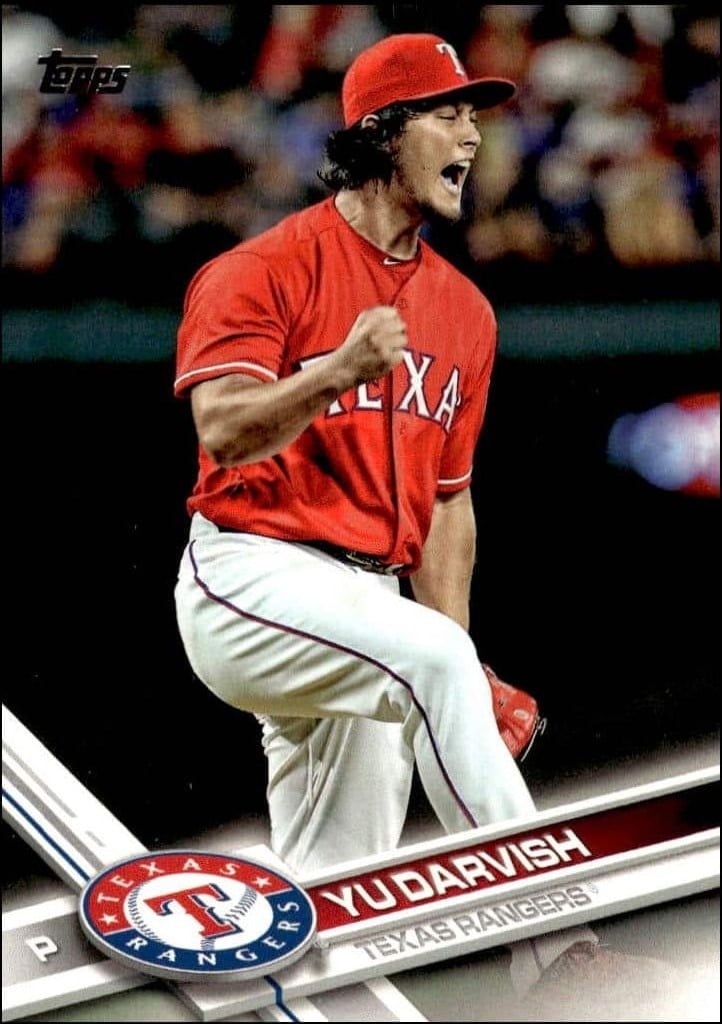 Yu Darvish 2017 Topps Series 2 #665 Baseball Trading Card - Front 2017 Topps Series 2 Yu Darvish #665 baseball trading card front