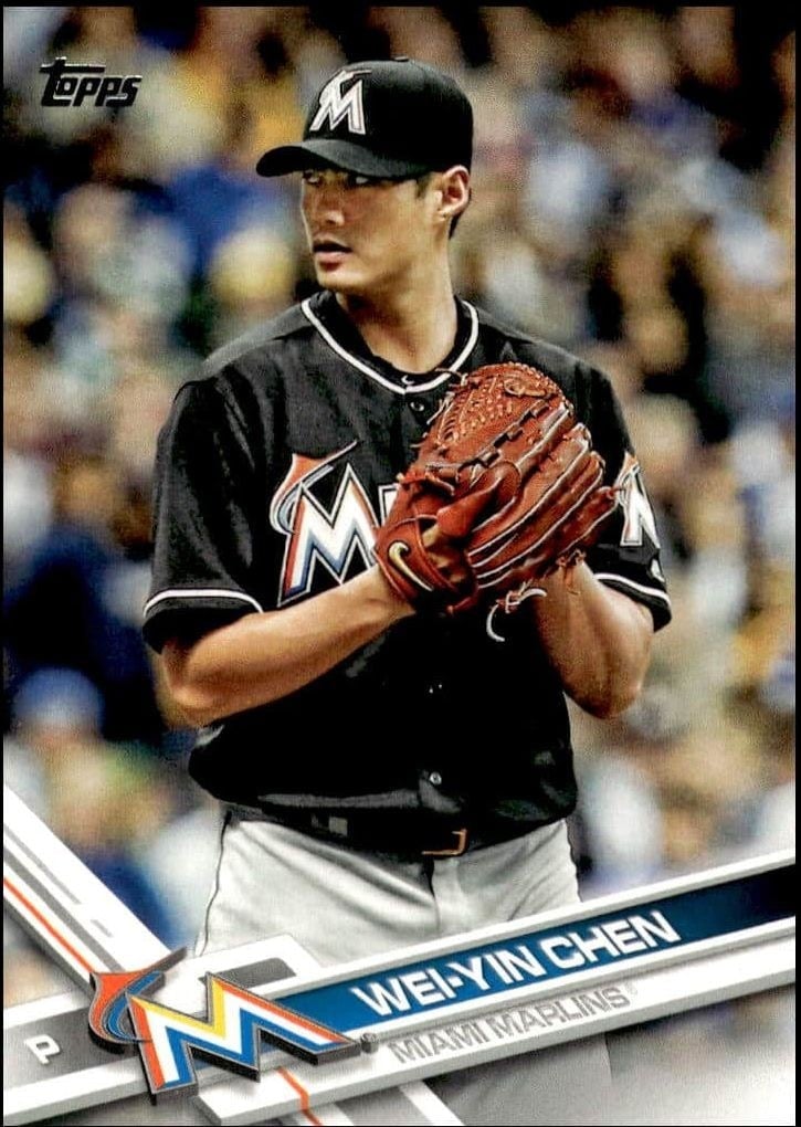 Wei-Yin Chen 2017 Topps Series 2 #643 Baseball Trading Card - Front 2017 Topps Series 2 Wei-Yin Chen #643 baseball trading card front