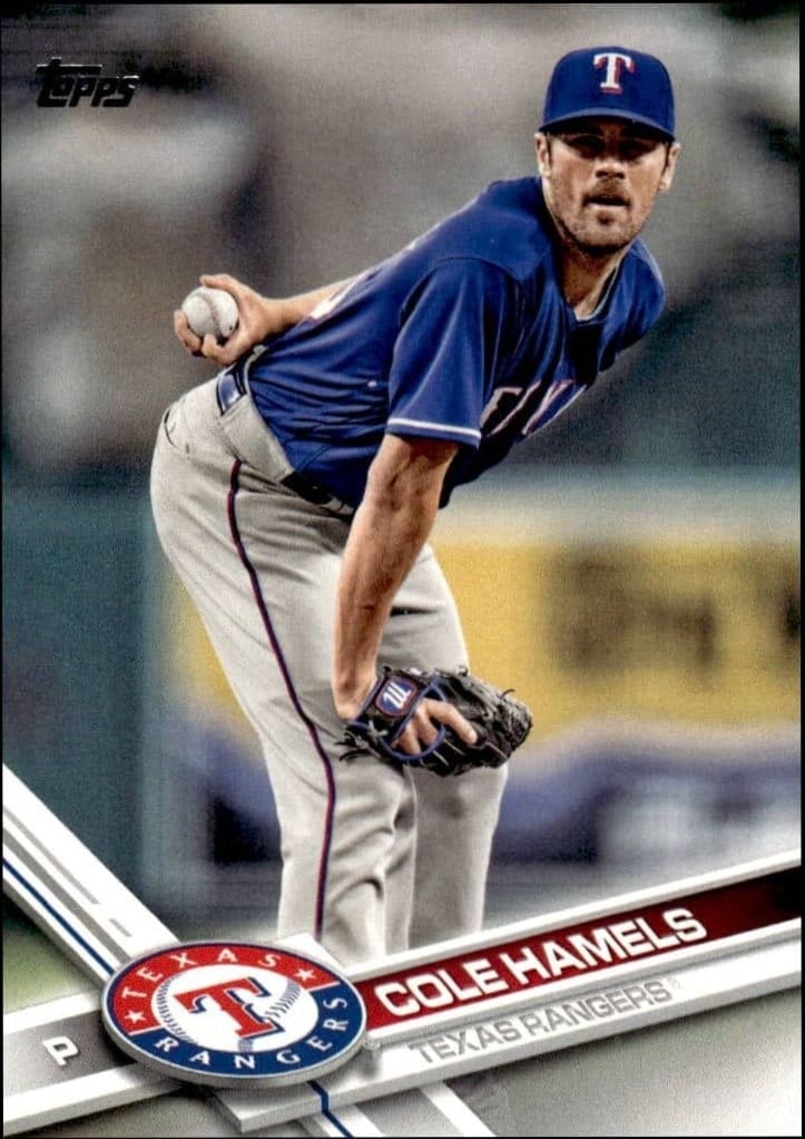 Cole Hamels 2017 Topps Series 2 #640 Baseball Trading Card - Front 2017 Topps Series 2 Cole Hamels #640 baseball trading card front