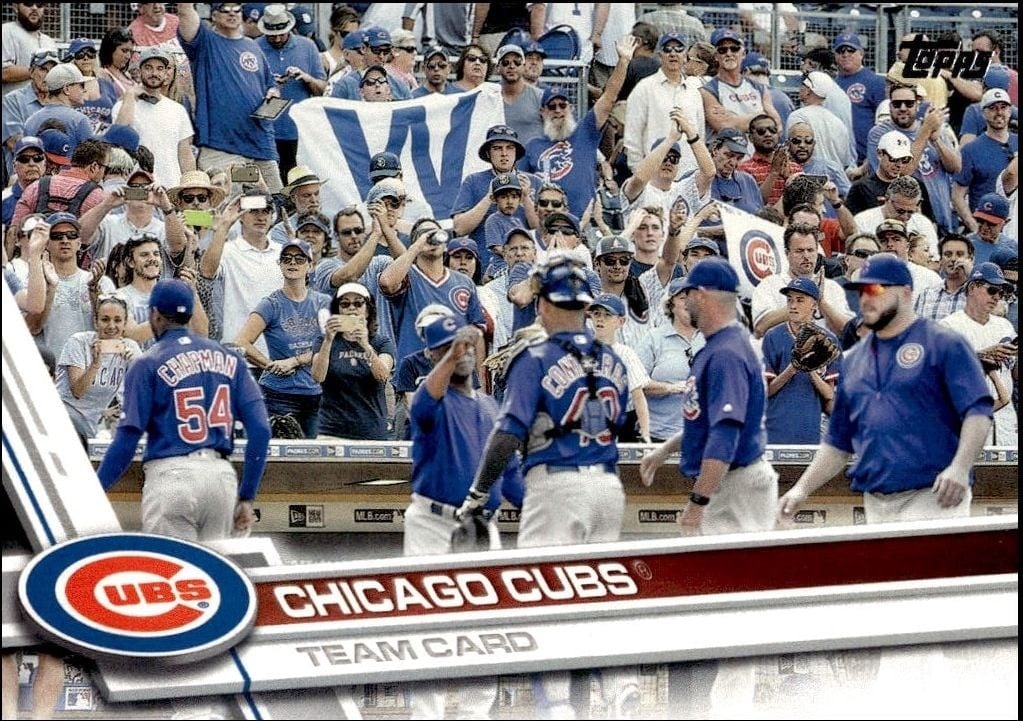 Chicago Cubs 2017 Topps #72 Baseball Trading Card - Front 2017 Topps Chicago Cubs #72 baseball trading card front