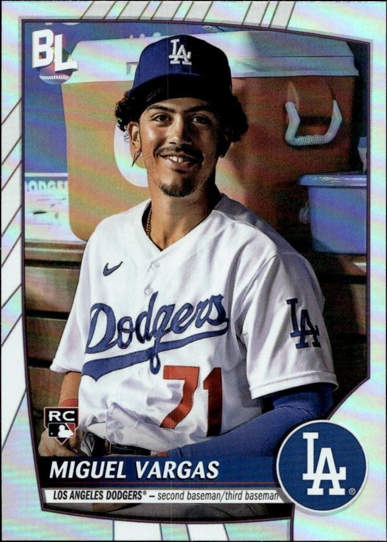Miguel Vargas 2023 Topps Big League #202 Baseball Trading Card - Front 2023 Topps Big League Miguel Vargas #202 baseball trading card front