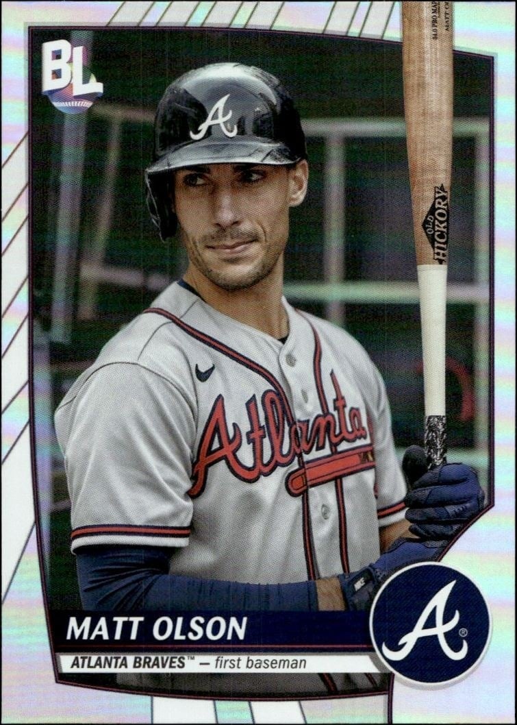 Matt Olson 2023 Topps Big League #245 Baseball Trading Card - Front 2023 Topps Big League Matt Olson #245 baseball trading card front