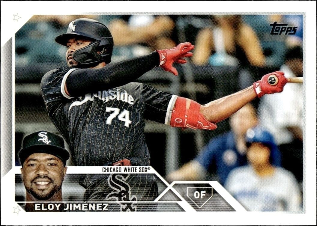 Eloy Jimenez 2023 Topps Series 2 #537 Baseball Trading Card - Front 2023 Topps Series 2 Eloy Jimenez #537 baseball trading card front