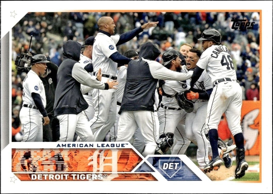 Detroit Tigers 2023 Topps Series 2 #555 Baseball Trading Card - Front 2023 Topps Series 2 Detroit Tigers #555 baseball trading card front