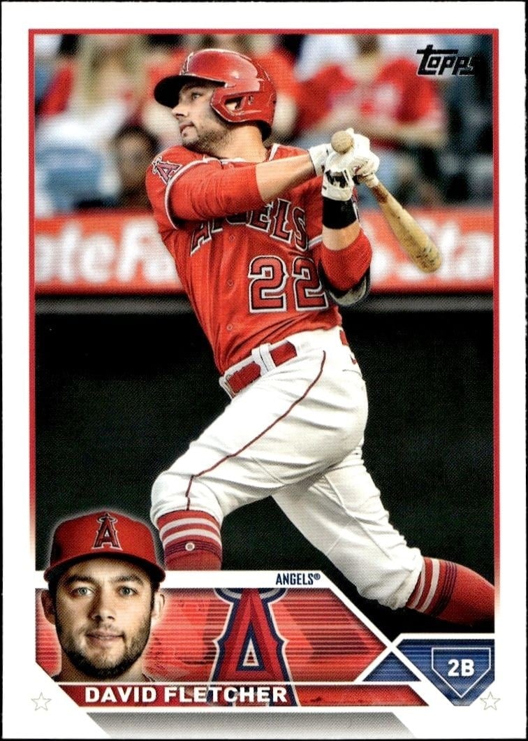 David Fletcher 2023 Topps Series 2 #636 Baseball Trading Card - Front 2023 Topps Series 2 David Fletcher #636 baseball trading card front