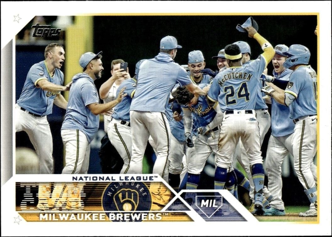Milwaukee Brewers 2023 Topps Series 2 #533 Baseball Trading Card - Front 2023 Topps Series 2 Milwaukee Brewers #533 baseball trading card front