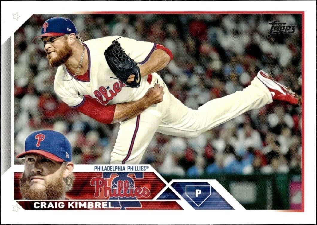Craig Kimbrel 2023 Topps Series 2 #589 Baseball Trading Card - Front 2023 Topps Series 2 Craig Kimbrel #589 baseball trading card front