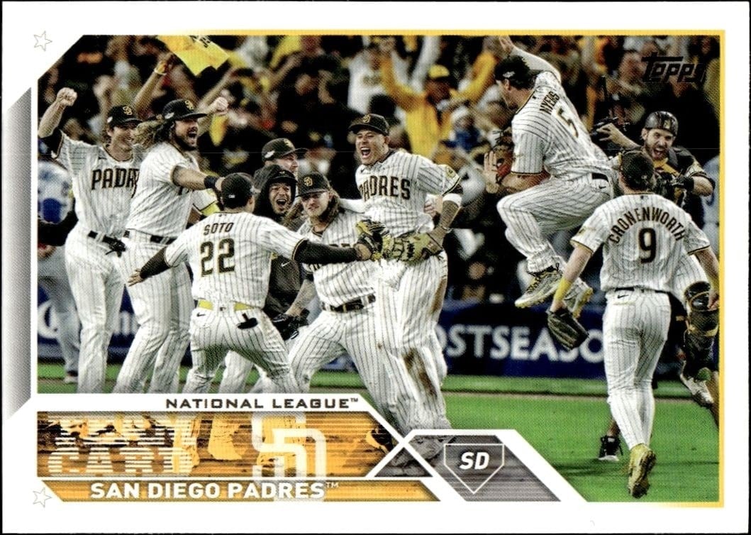 San Diego Padres 2023 Topps Series 2 #655 Baseball Trading Card - Front 2023 Topps Series 2 San Diego Padres #655 baseball trading card front