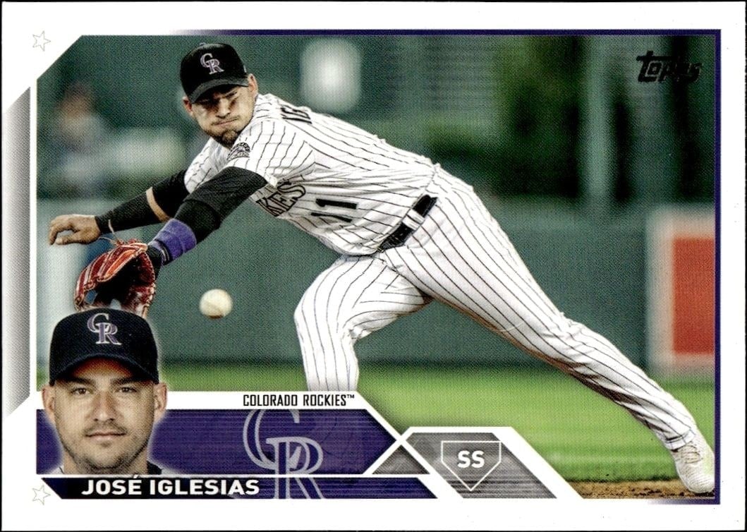 Jose Iglesias 2023 Topps Series 2 #653 Baseball Trading Card - Front 2023 Topps Series 2 Jose Iglesias #653 baseball trading card front