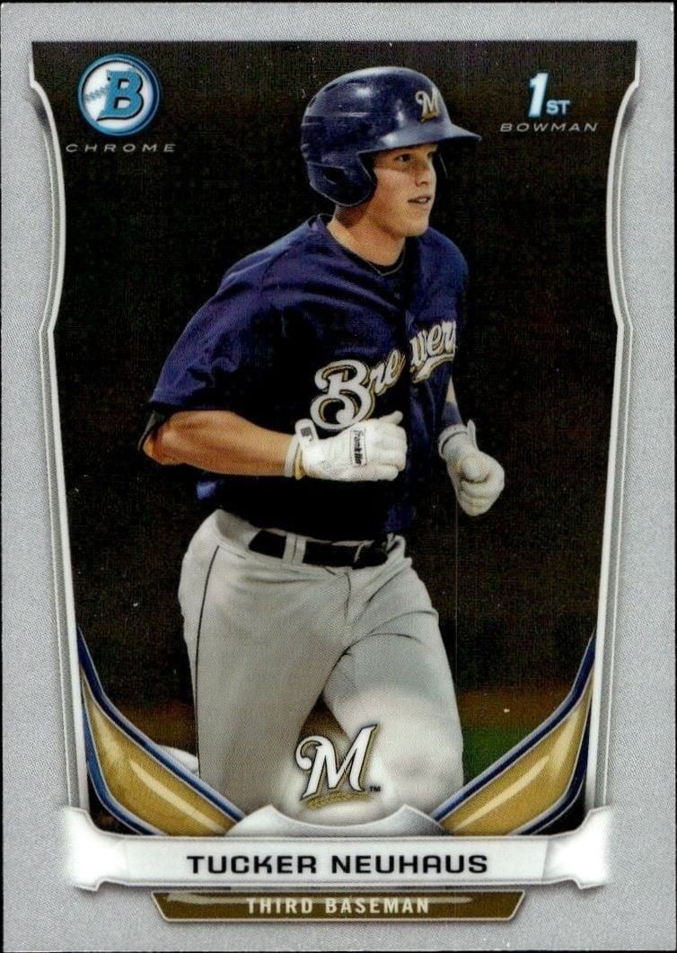 Tucker Neuhaus 2014 Bowman Chrome #BCP59 Baseball Trading Card - Front 2014 Bowman Chrome Tucker Neuhaus #BCP59 baseball trading card front