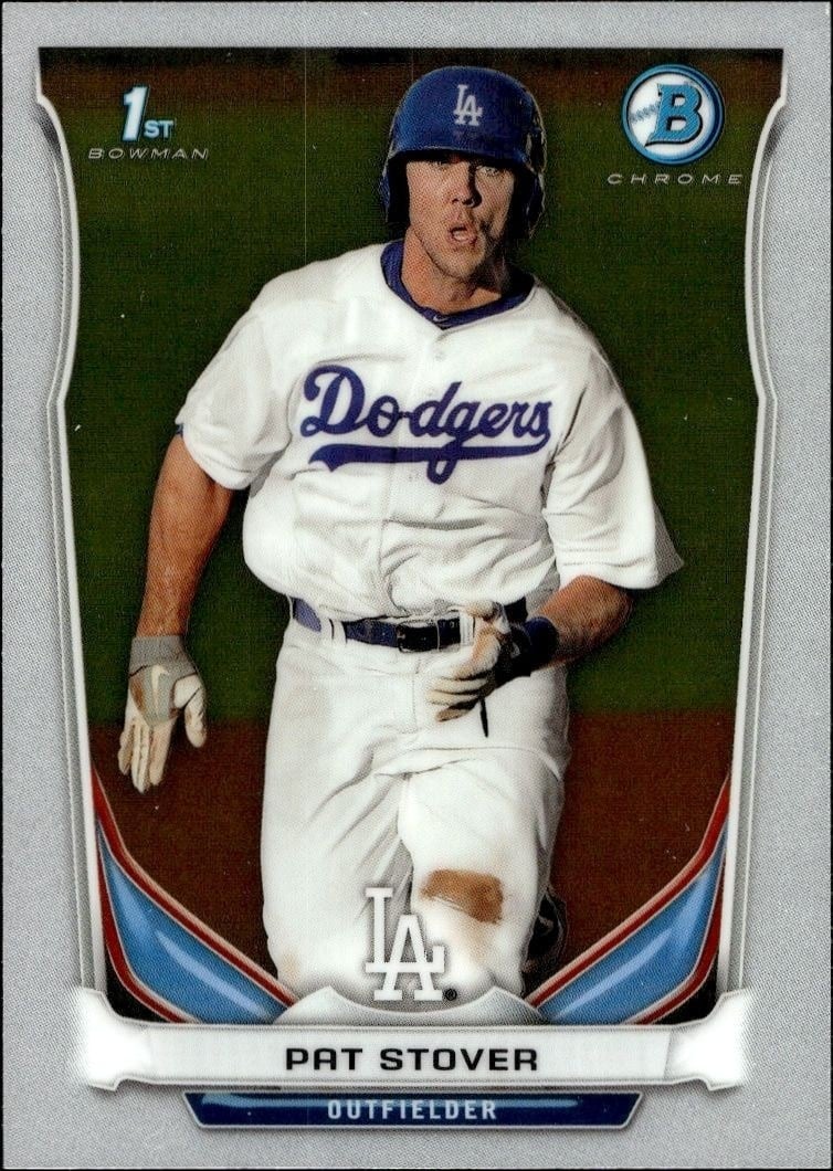 Pat Stover 2014 Bowman Chrome #BCP95 Baseball Trading Card - Front 2014 Bowman Chrome Pat Stover #BCP95 baseball trading card front