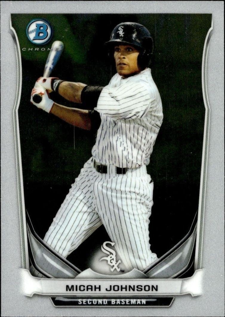 Micah Johnson 2014 Bowman Chrome #BCP26 Baseball Trading Card - Front 2014 Bowman Chrome Micah Johnson #BCP26 baseball trading card front