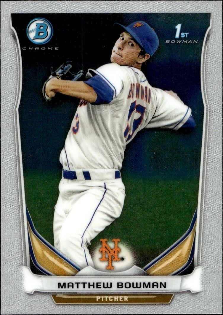 Matthew Bowman 2014 Bowman Chrome #BCP72 Baseball Trading Card - Front 2014 Bowman Chrome Matthew Bowman #BCP72 baseball trading card front