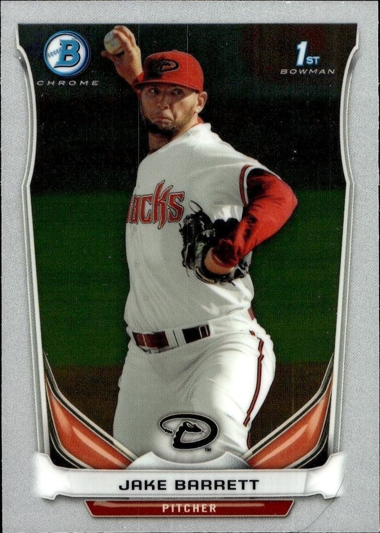 2014 Bowman Chrome Jake Barrett #BCP11 trading card