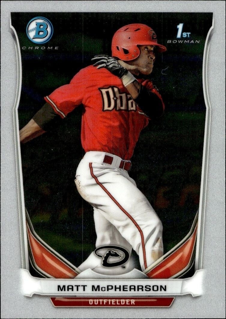 Matt McPhearson 2014 Bowman Chrome #BCP55 Baseball Trading Card - Front 2014 Bowman Chrome Matt McPhearson #BCP55 baseball trading card front