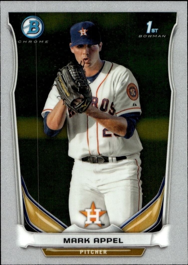 Mark Appel 2014 Bowman Chrome #BCP5 Baseball Trading Card - Front 2014 Bowman Chrome Mark Appel #BCP5 baseball trading card front