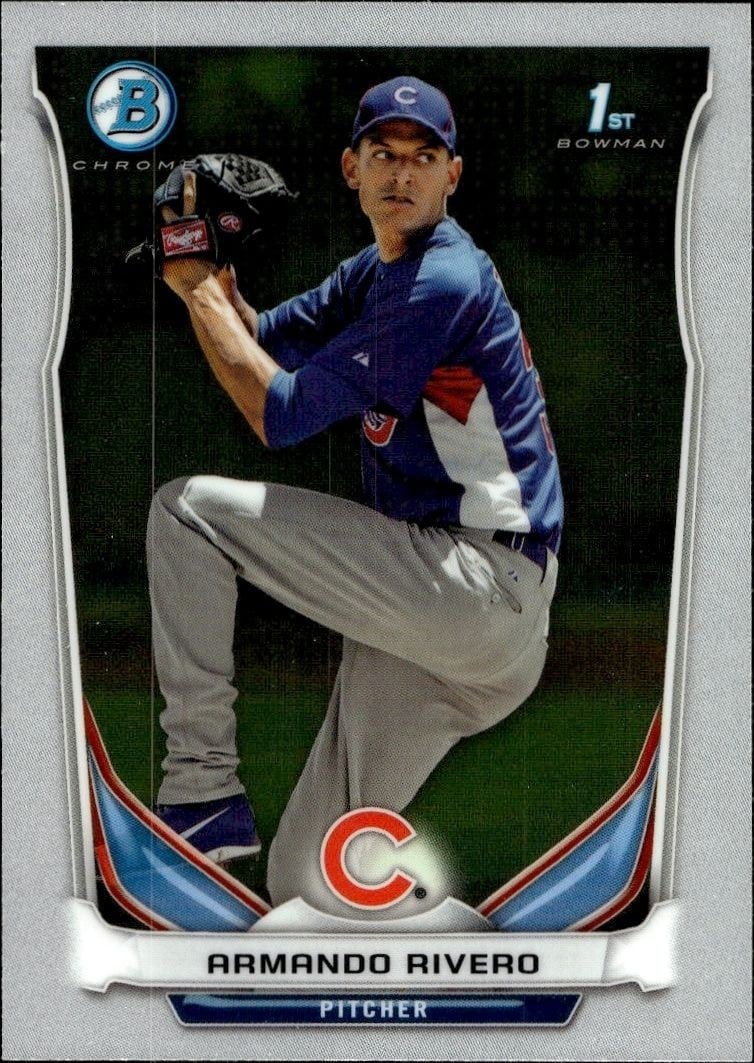 Armando Rivero 2014 Bowman Chrome #BCP13 Baseball Trading Card - Front 2014 Bowman Chrome Armando Rivero #BCP13 baseball trading card front