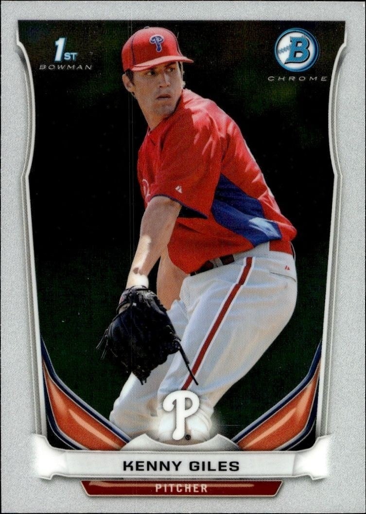 Kenny Giles 2014 Bowman Chrome #BCP99 Baseball Trading Card - Front 2014 Bowman Chrome Kenny Giles #BCP99 baseball trading card front
