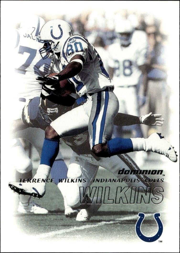 Terrence Wilkins 2000 Skybox Dominion #30 Football Trading Card - Front 2000 Skybox Dominion Terrence Wilkins #30 football trading card front