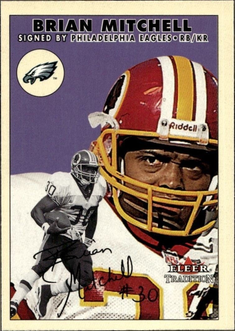 2000 Fleer Tradition Glossy Brian Mitchell #178 trading card