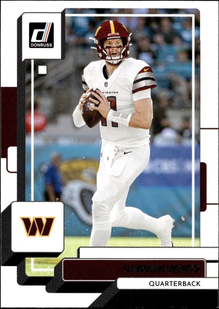 Carson Wentz 2022 Panini Donruss #52 Football Trading Card - Front 2022 Panini Donruss Carson Wentz #52 football trading card front