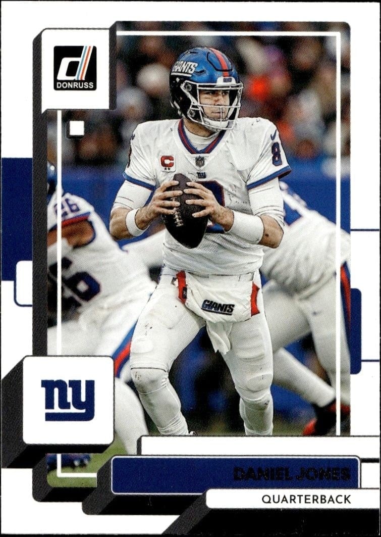 Daniel Jones 2022 Panini Donruss #162 Football Trading Card - Front 2022 Panini Donruss Daniel Jones #162 football trading card front