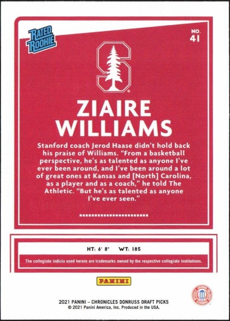 Ziaire Williams - Back