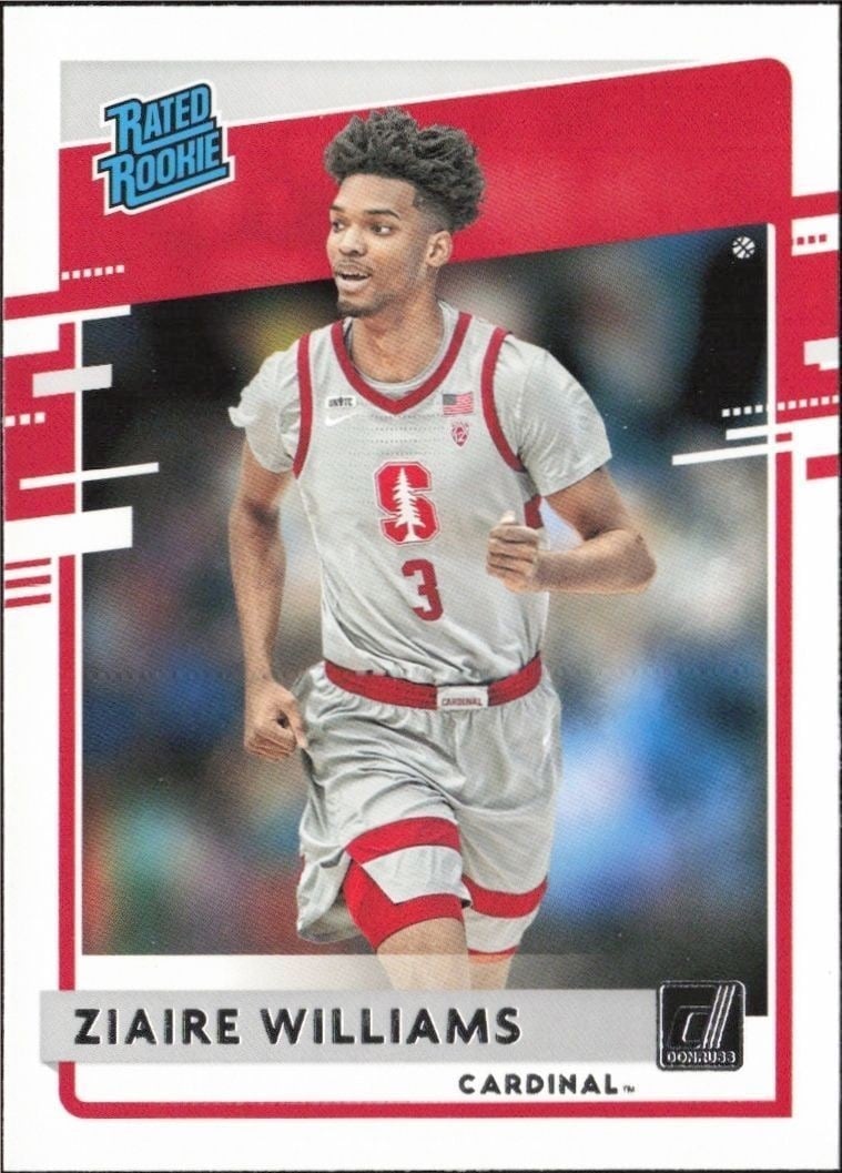 Ziaire Williams 2021-22 Panini Chronicles Draft Picks #41 Basketball Trading Card - Front 2021-22 Panini Chronicles Draft Picks Ziaire Williams #41 basketball trading card front