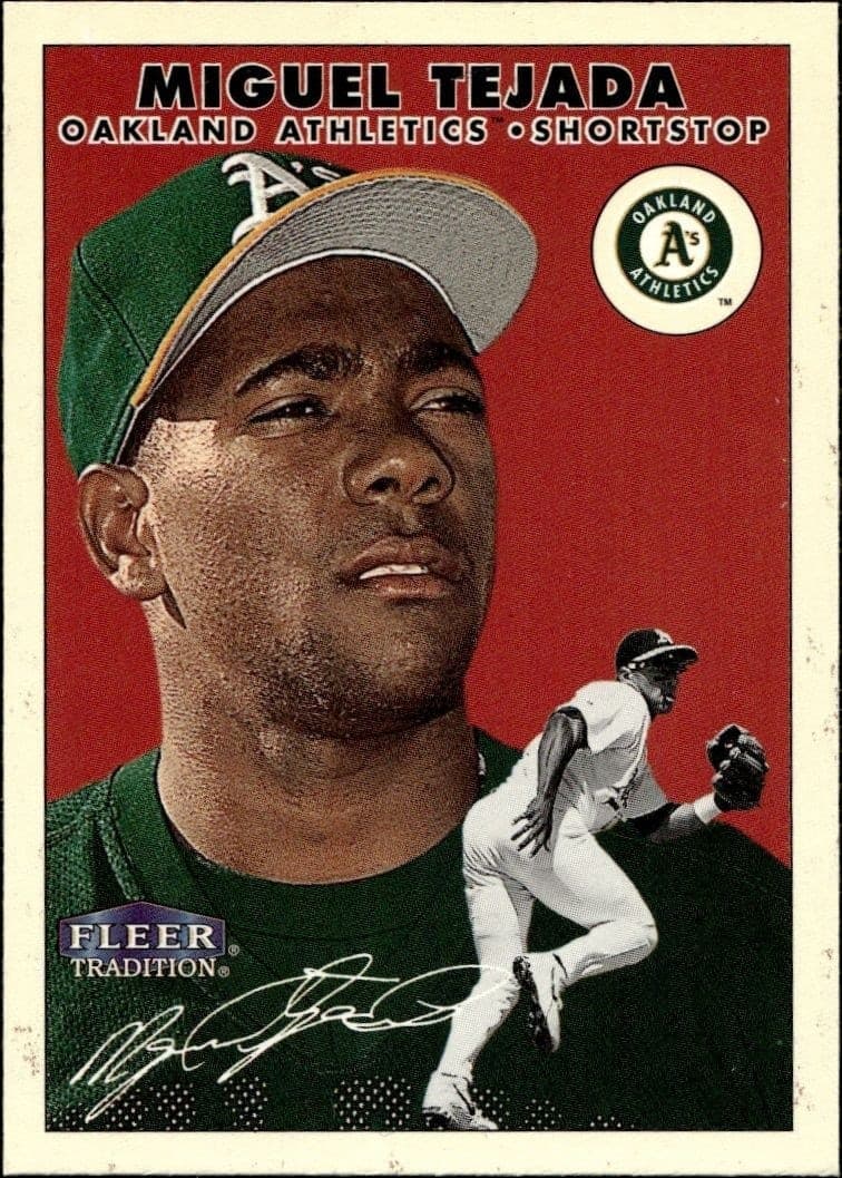 2000 Fleer Tradition Glossy Miguel Tejada #81 trading card