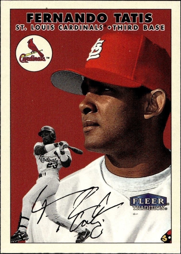 Fernando Tatis 2000 Fleer Tradition Glossy #50 Baseball Trading Card - Front 2000 Fleer Tradition Glossy Fernando Tatis #50 baseball trading card front