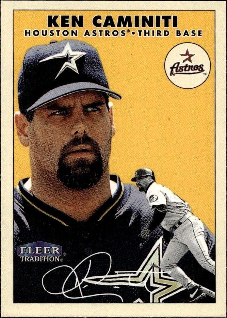 Ken Caminiti 2000 Fleer Tradition Glossy #197 Baseball Trading Card - Front 2000 Fleer Tradition Glossy Ken Caminiti #197 baseball trading card front