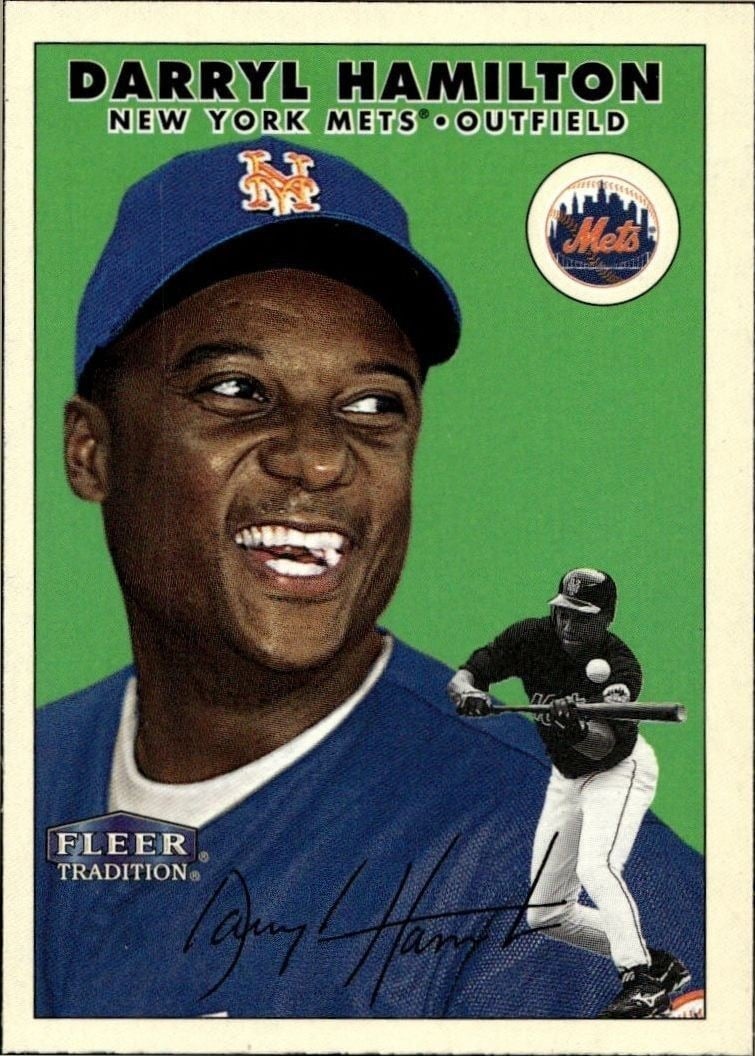 Darryl Hamilton 2000 Fleer Tradition Glossy #380 Baseball Trading Card - Front 2000 Fleer Tradition Glossy Darryl Hamilton #380 baseball trading card front