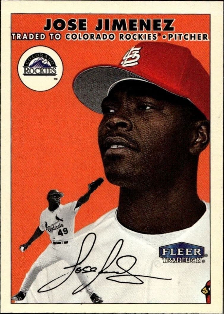 2000 Fleer Tradition Glossy Jose Jimenez #347 trading card