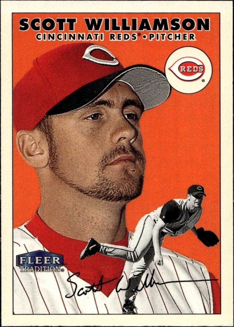 Scott Williamson 2000 Fleer Tradition Glossy #218 Baseball Trading Card - Front 2000 Fleer Tradition Glossy Scott Williamson #218 baseball trading card front