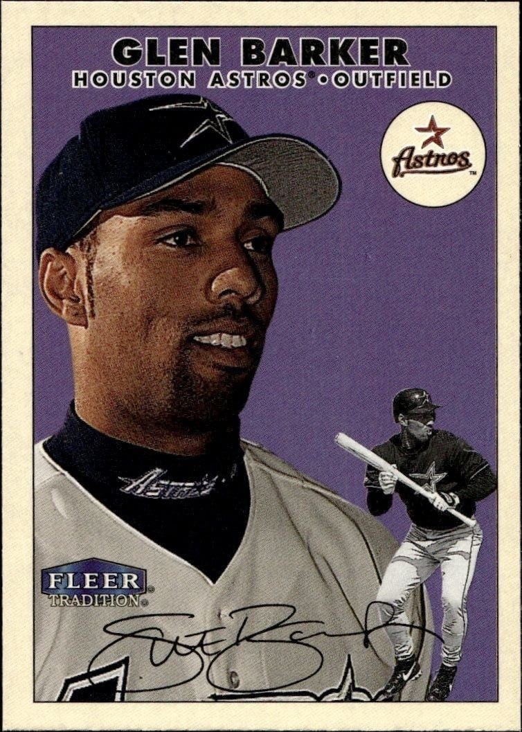 Glen Barker 2000 Fleer Tradition Glossy #329 Baseball Trading Card - Front 2000 Fleer Tradition Glossy Glen Barker #329 baseball trading card front
