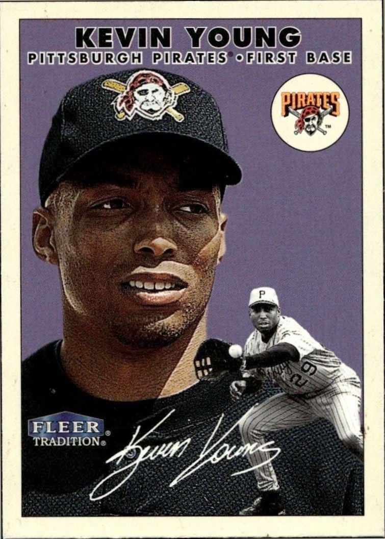 Kevin Young 2000 Fleer Tradition Glossy #425 Baseball Trading Card - Front 2000 Fleer Tradition Glossy Kevin Young #425 baseball trading card front