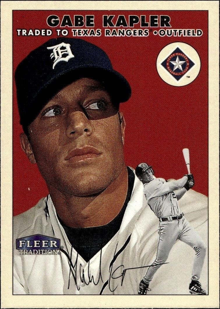 Gabe Kapler 2000 Fleer Tradition Glossy #288 Baseball Trading Card - Front 2000 Fleer Tradition Glossy Gabe Kapler #288 baseball trading card front