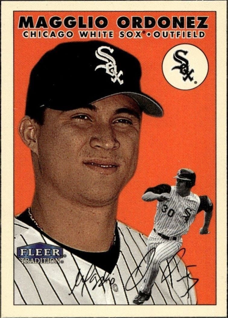 Magglio Ordonez 2000 Fleer Tradition Glossy #233 Baseball Trading Card - Front 2000 Fleer Tradition Glossy Magglio Ordonez #233 baseball trading card front