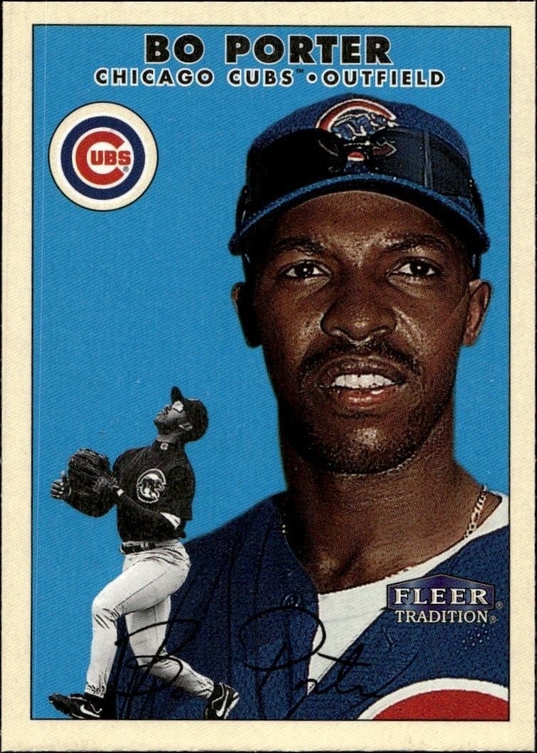 Bo Porter 2000 Fleer Tradition Glossy #33 Baseball Trading Card - Front 2000 Fleer Tradition Glossy Bo Porter #33 baseball trading card front