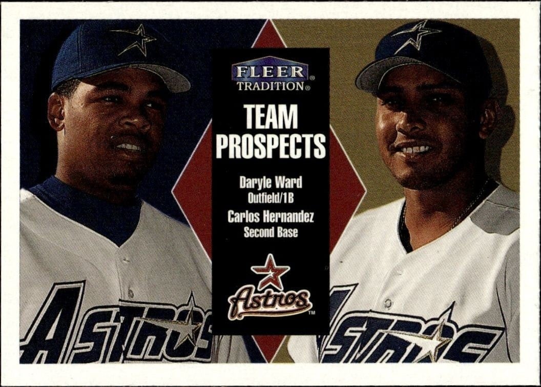 Daryle Ward 2000 Fleer Tradition Glossy #370 Baseball Trading Card - Front 2000 Fleer Tradition Glossy Daryle Ward #370 baseball trading card front