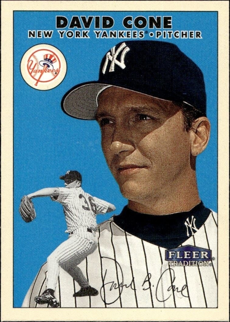 David Cone 2000 Fleer Tradition Glossy #363 Baseball Trading Card - Front 2000 Fleer Tradition Glossy David Cone #363 baseball trading card front