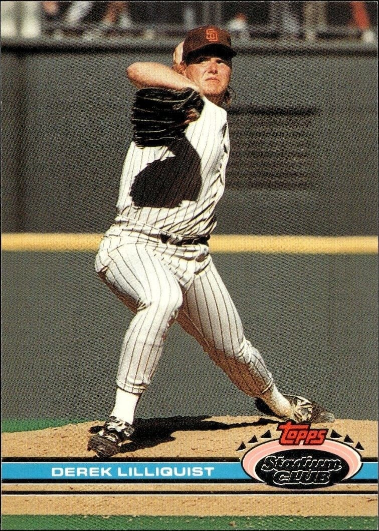 Derek Lilliquist 1991 Topps Stadium Club #268 Baseball Trading Card - Front 1991 Topps Stadium Club Derek Lilliquist #268 baseball trading card front