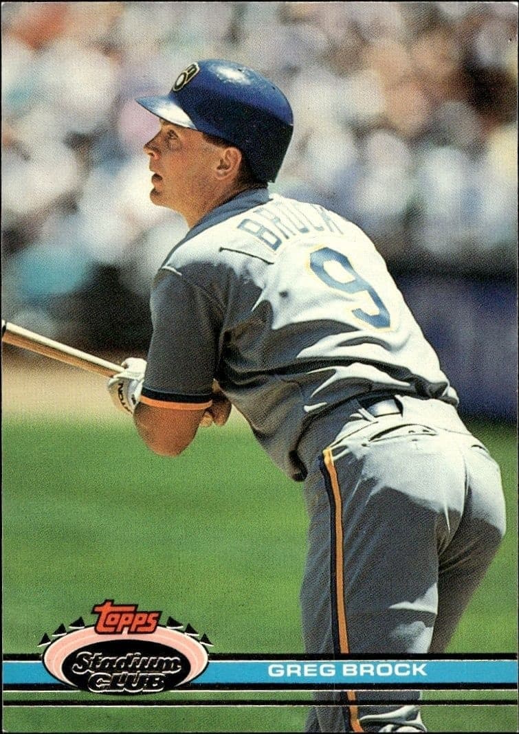 1991 Topps Stadium Club Greg Brock #269 trading card