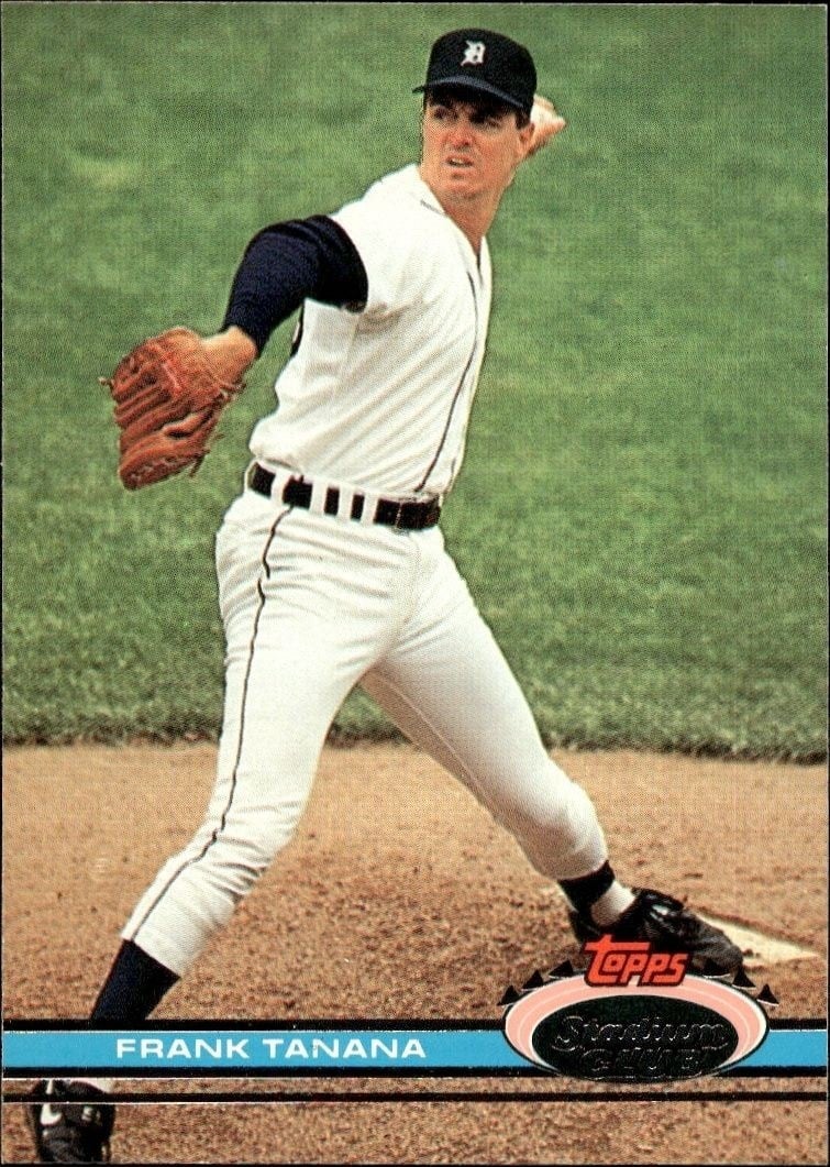 Frank Tanana 1991 Topps Stadium Club #158 Baseball Trading Card - Front 1991 Topps Stadium Club Frank Tanana #158 baseball trading card front