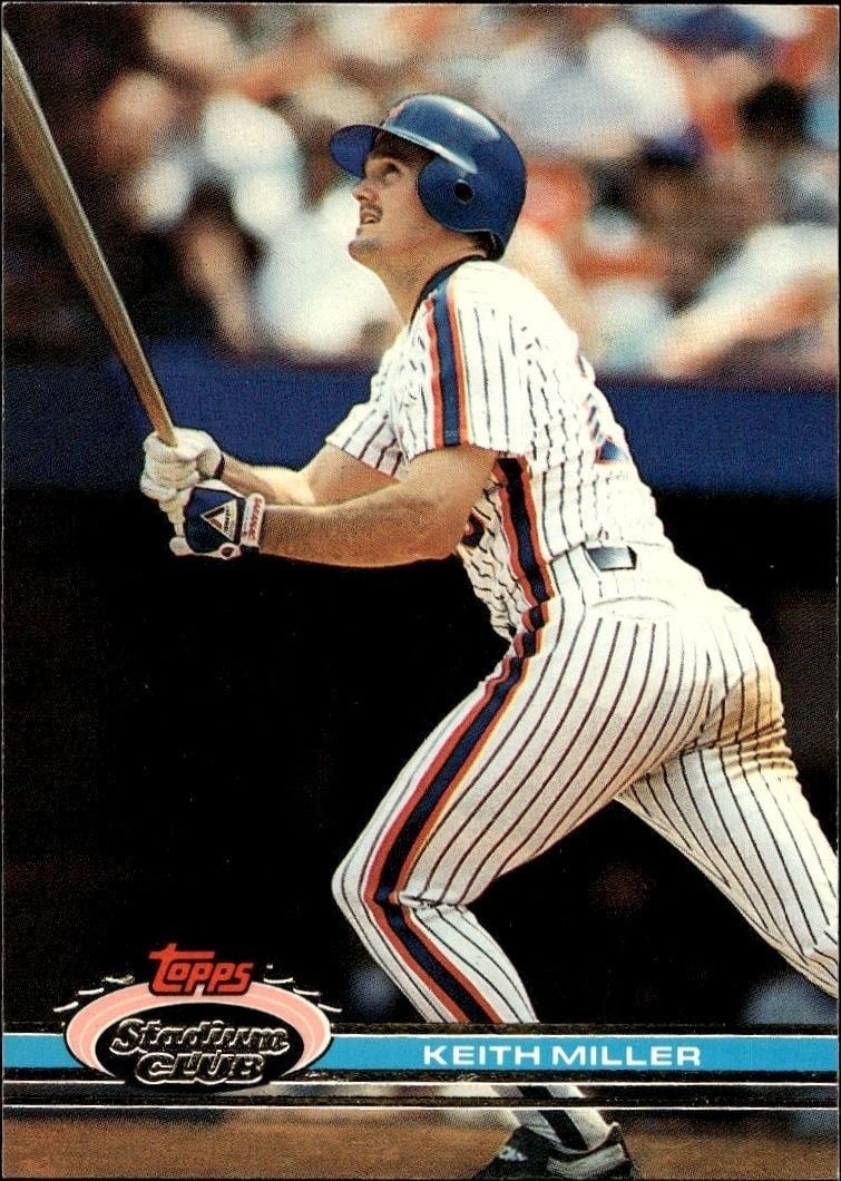 Keith Miller 1991 Topps Stadium Club #239 Baseball Trading Card - Front 1991 Topps Stadium Club Keith Miller #239 baseball trading card front